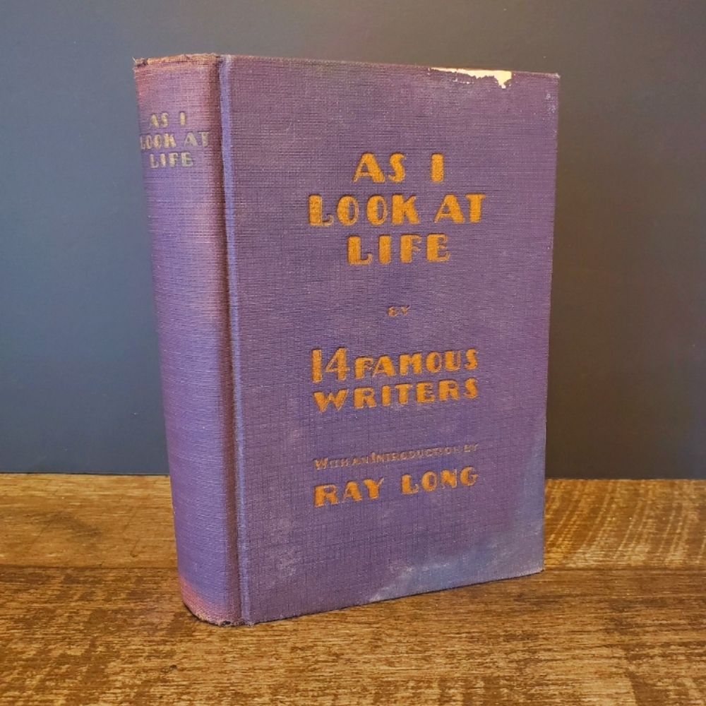 1926 As I Look at Life, Rare Purple Hardcover Book 14 Stories In Love